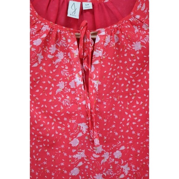 Joie Short Flutter Sleeves Semi-Sheer Top-Lined-Metallics-S/P-Fairy-Cottagecore - Picture 4 of 13
